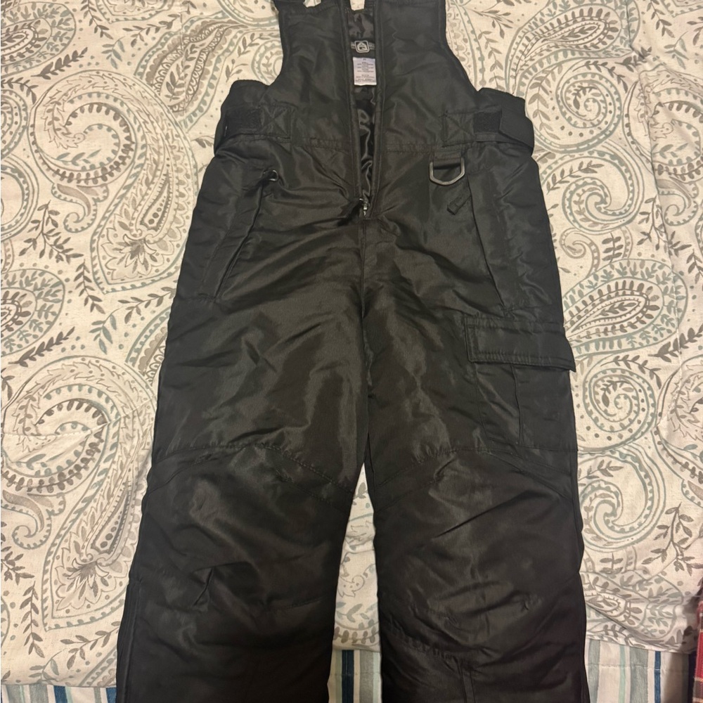 Black Snow Bib Overalls